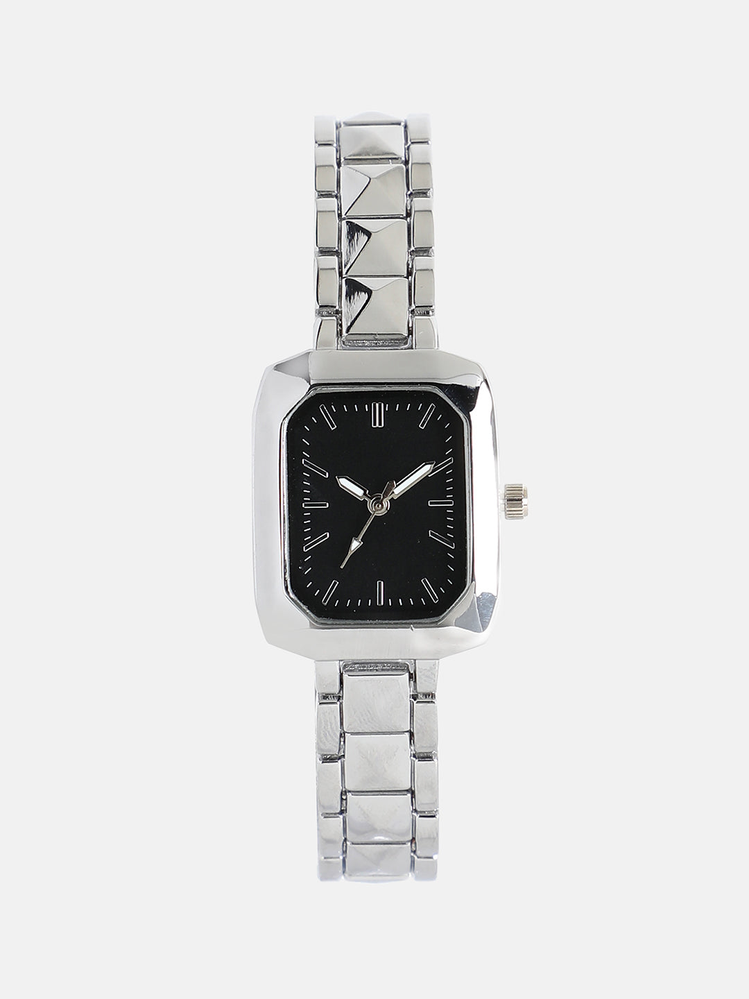 The Savile Rectangular Watch - Metallic Silver