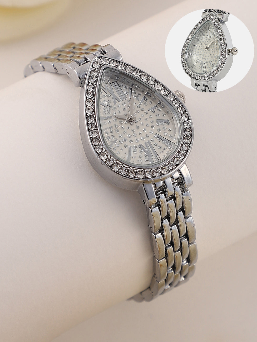 The Teardrop Asymmetric Watch - Metallic Silver