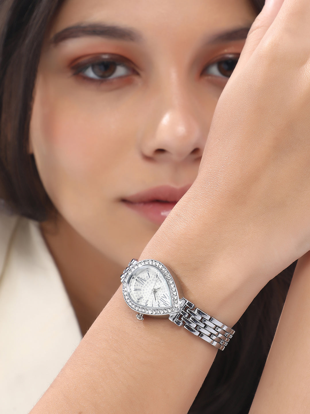 The Teardrop Asymmetric Watch - Metallic Silver