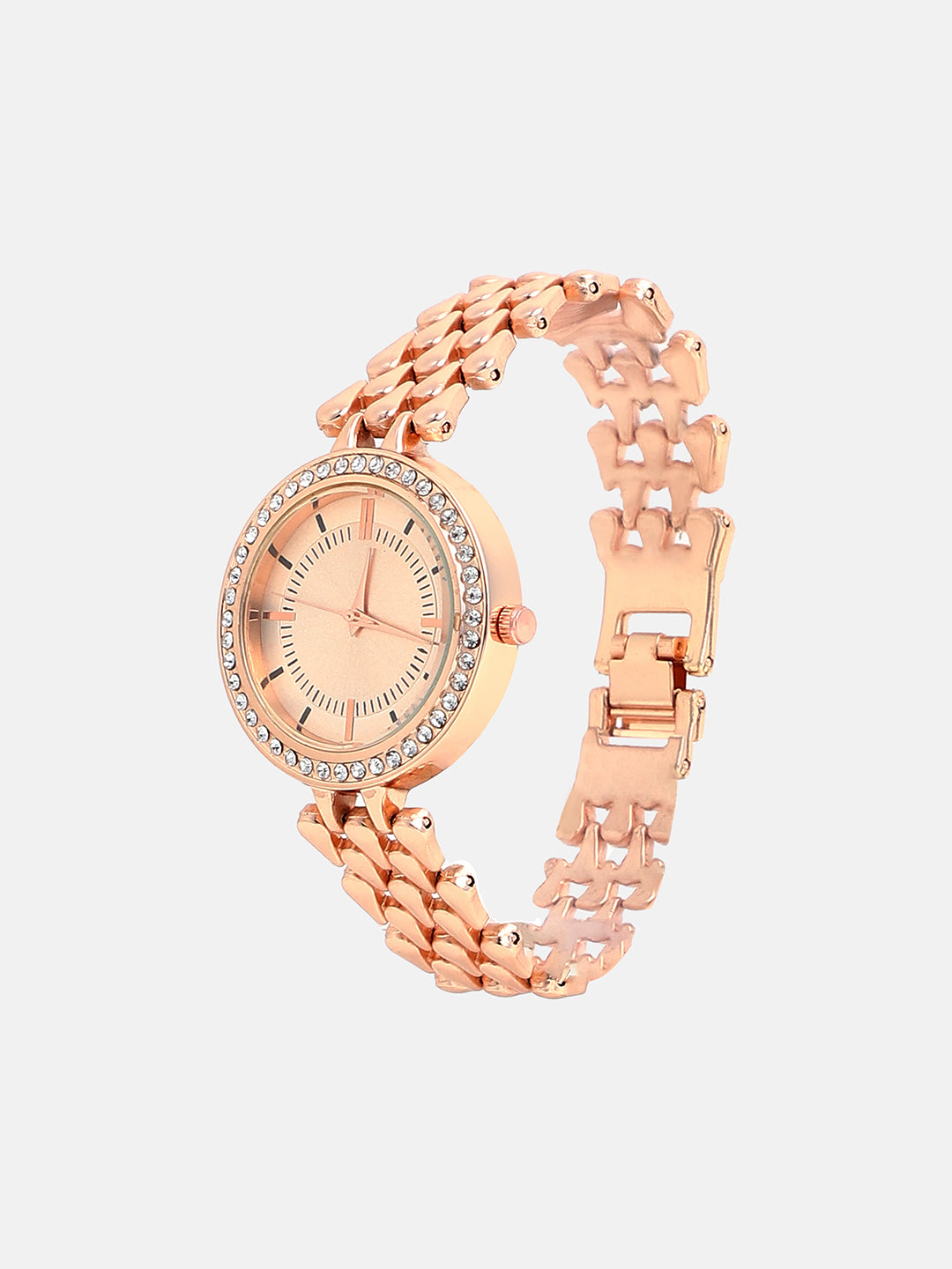 The Quilted Round Watch - California Gold