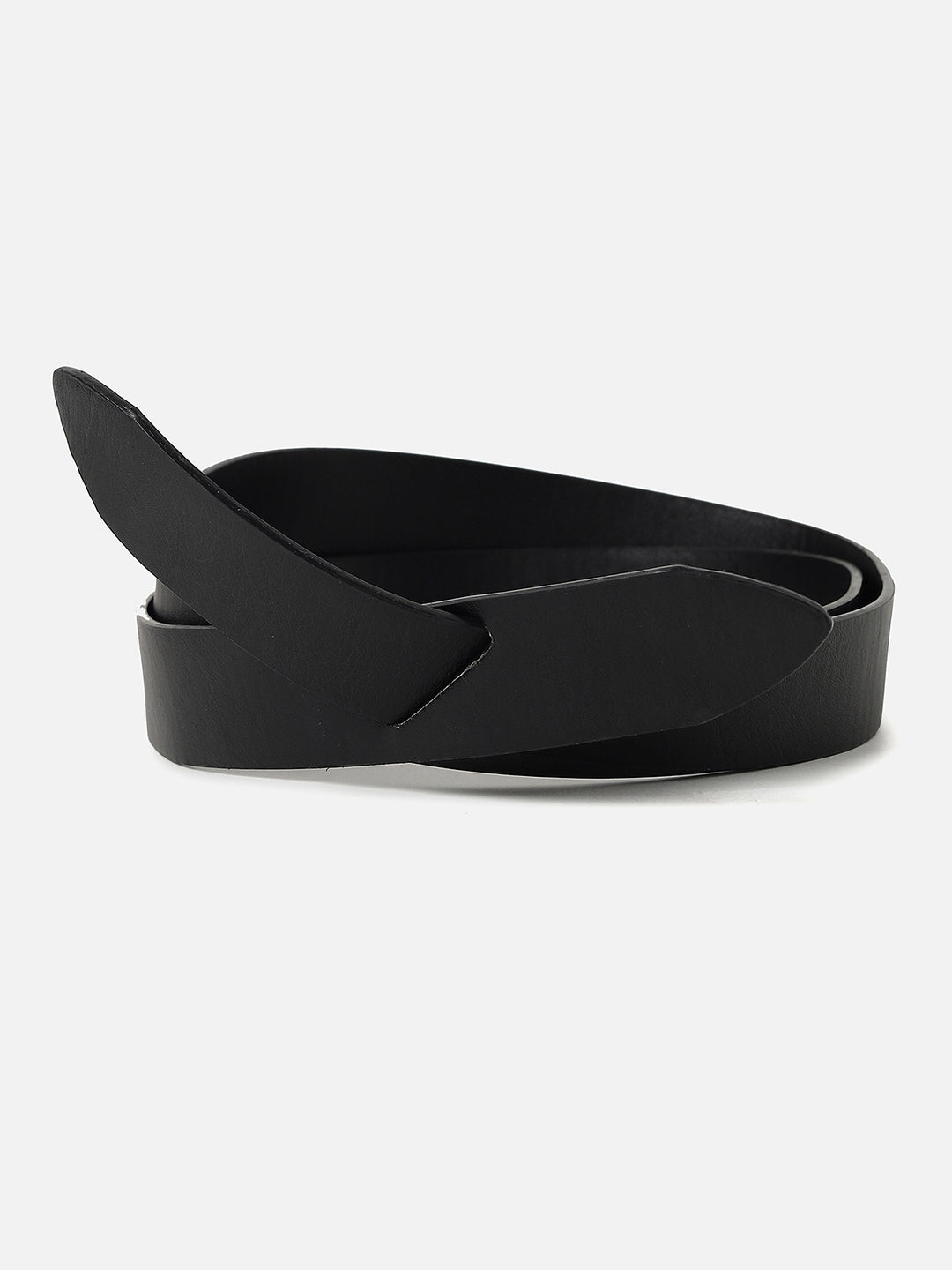 Black Solid Twist Belt