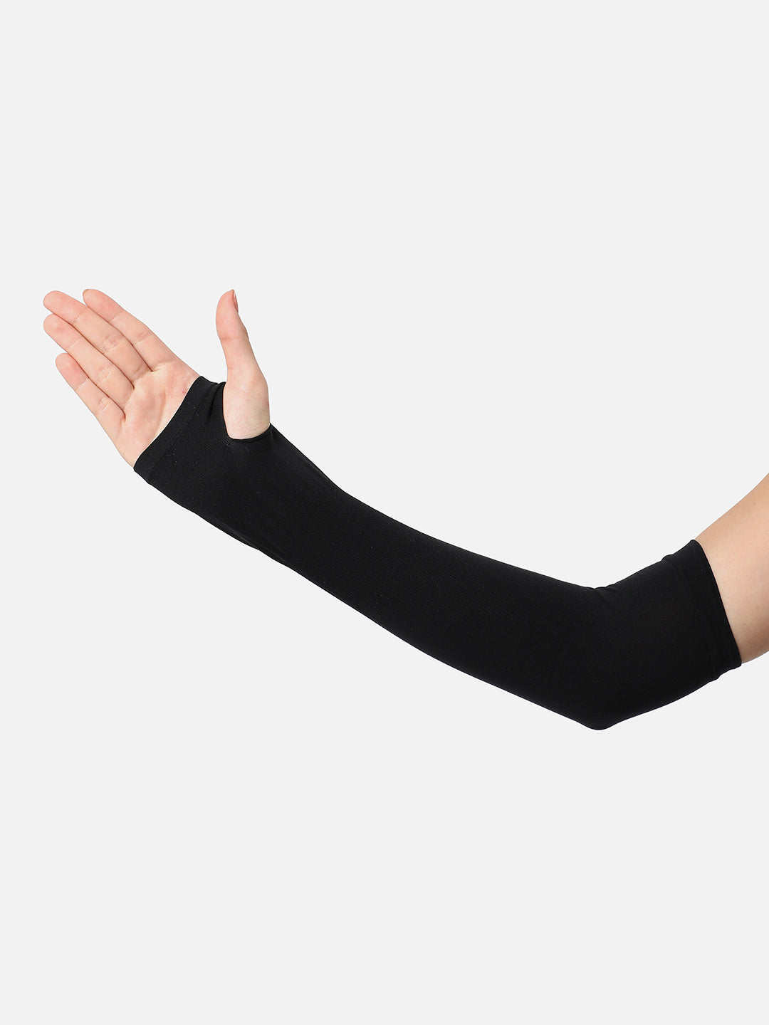 Black Solid Detachable Arm Sleeves