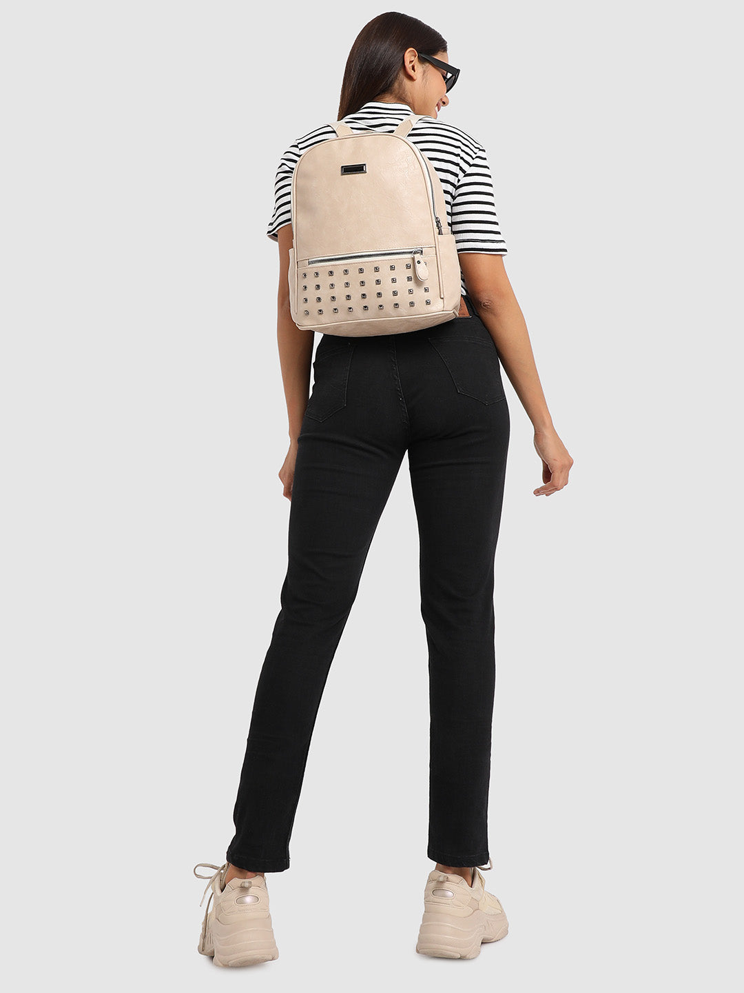 Studded Backpack - Peach