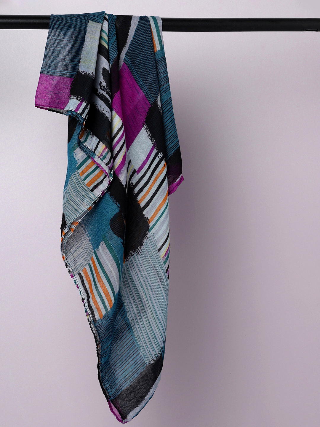 Color Blocked Pink & Purple Scarf