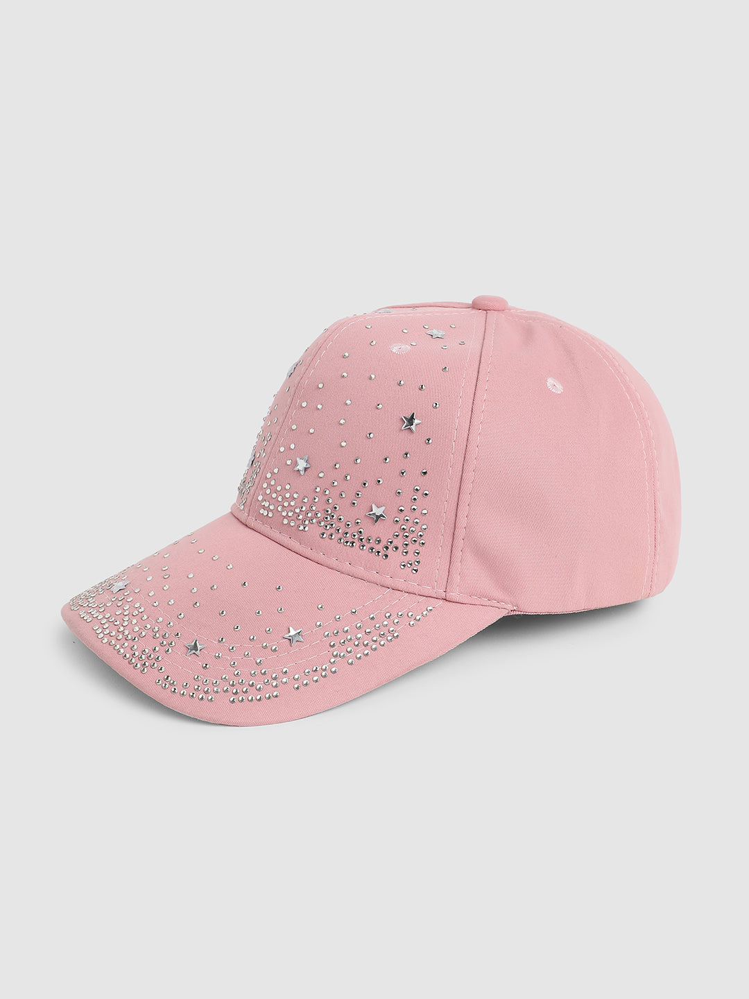 Rhinestone Galaxy Baseball Cap - Baby Pink