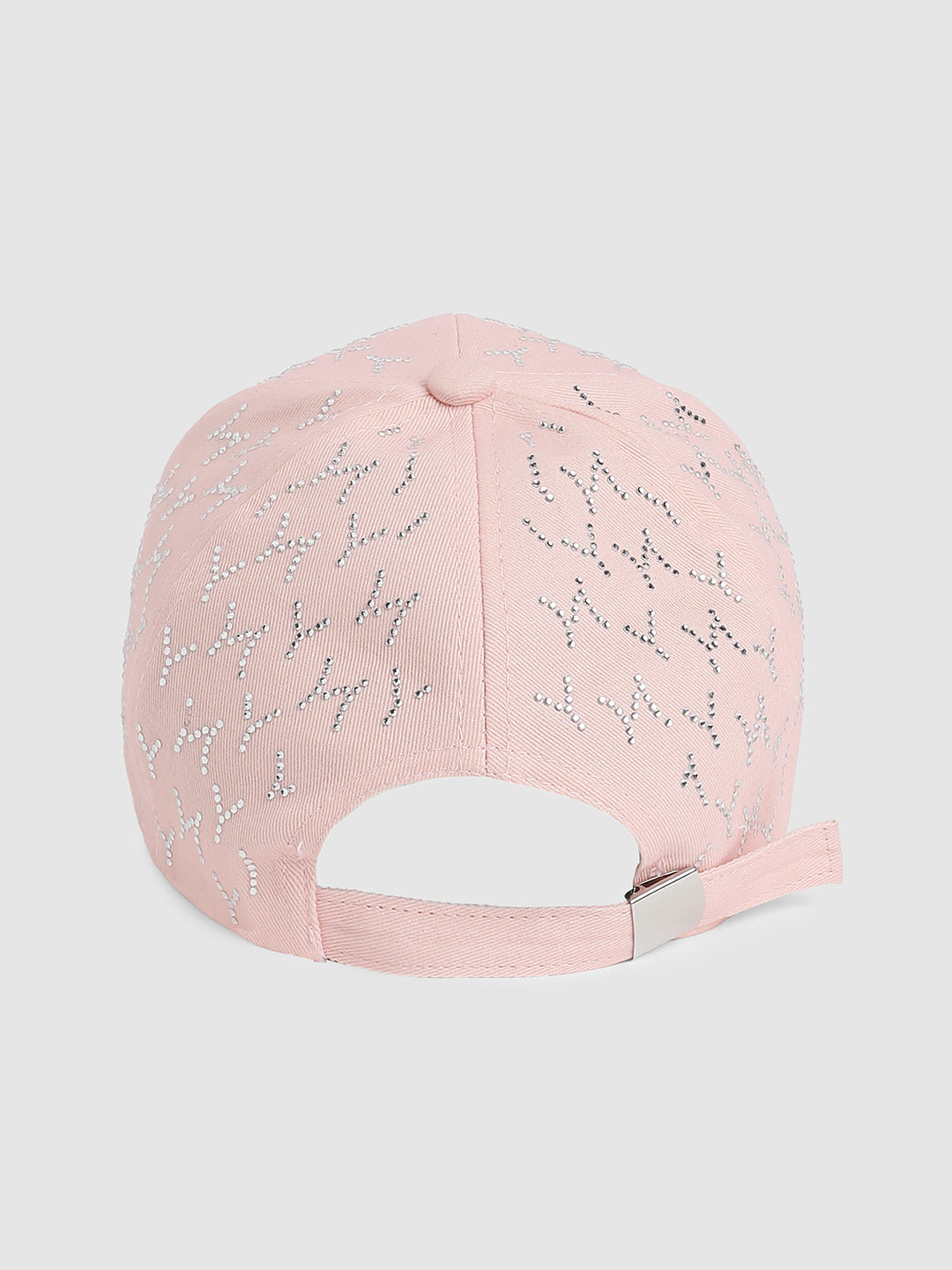 Rhinestone Swirl Baseball Cap - Baby Pink