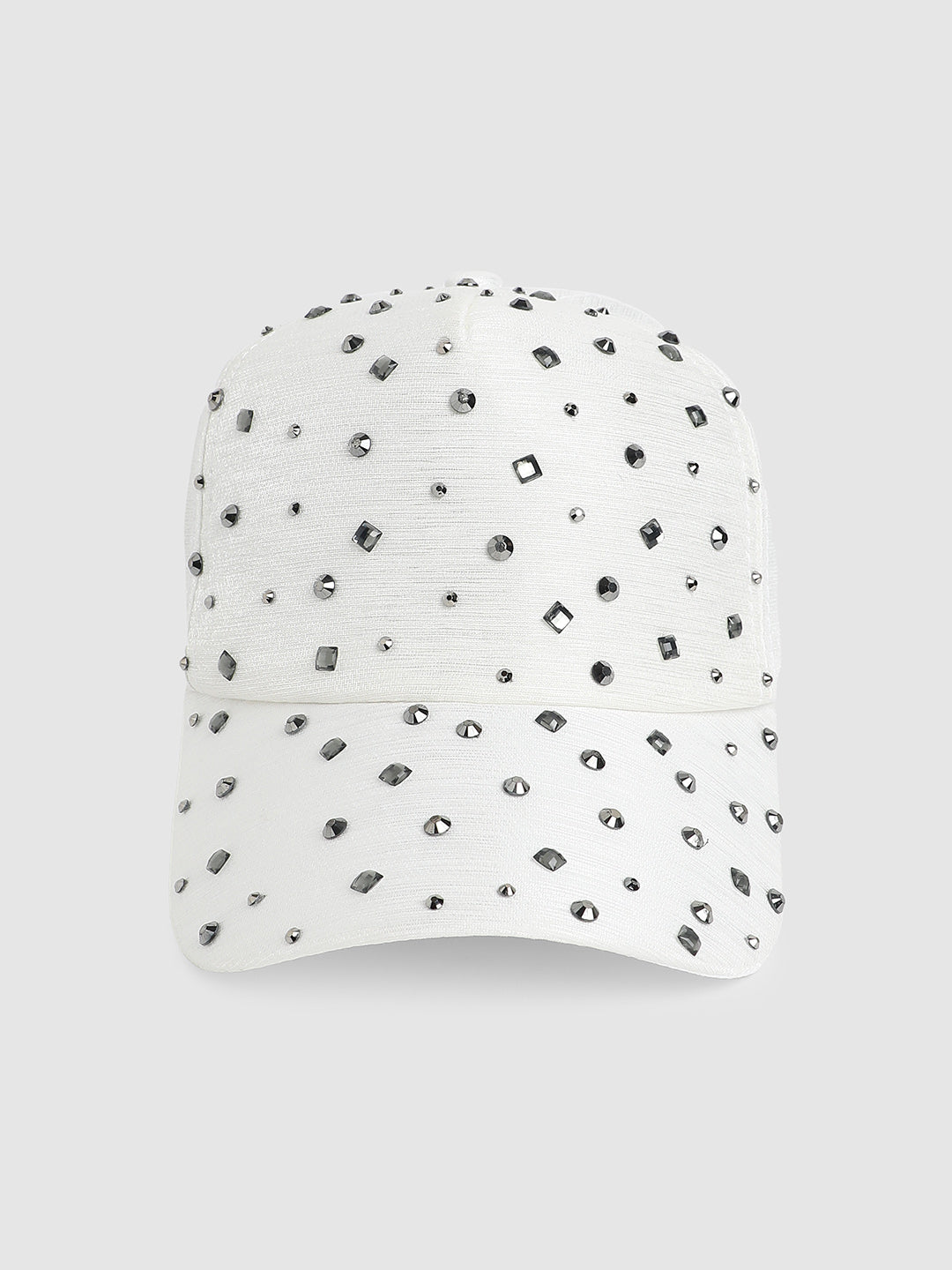 Maxi Studded Baseball Cap - White