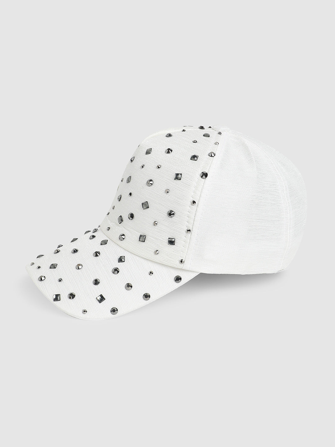 Maxi Studded Baseball Cap - White