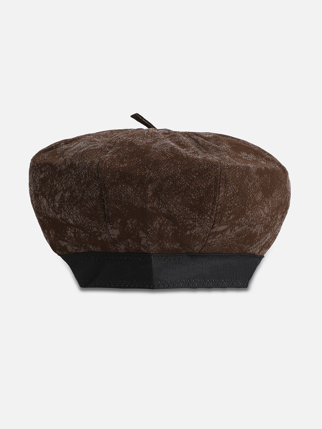 Pebbled Bakerboy Hat - Coffee Brown