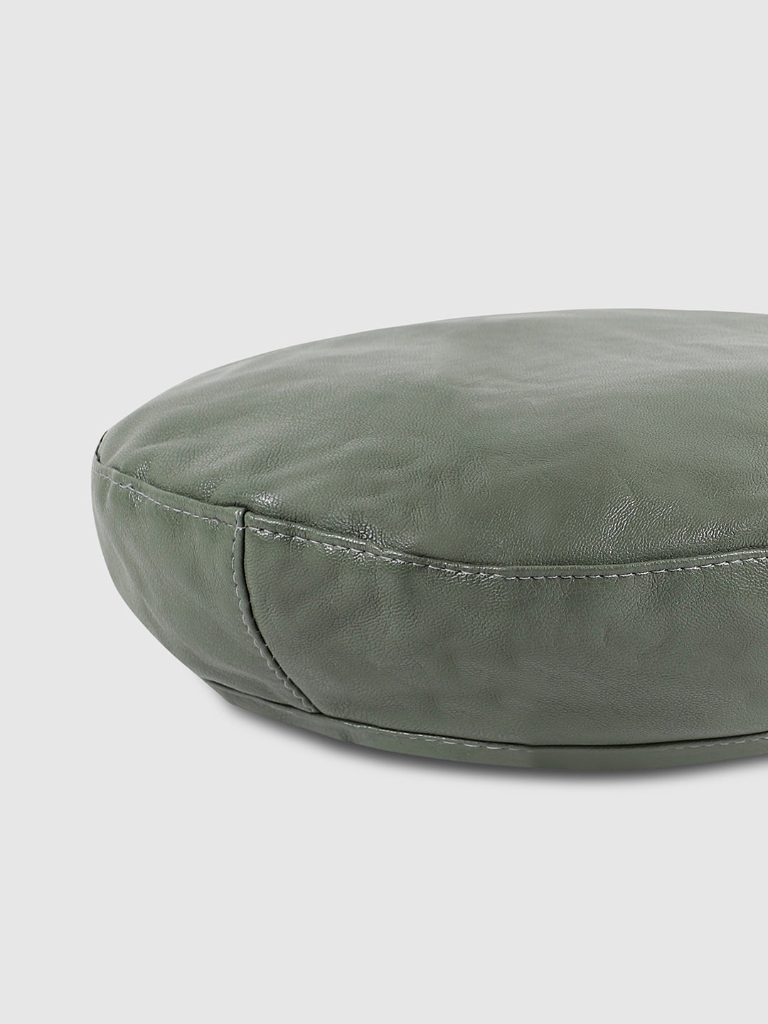 Flat Grain Beret Hat - Olive Green