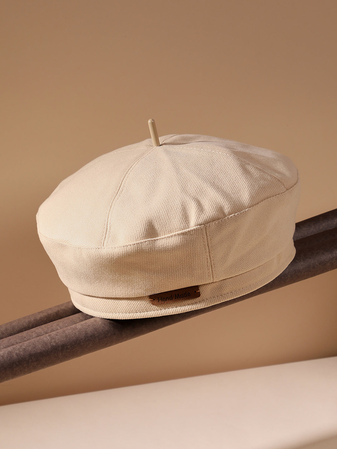 Pin Tipped Beret Hat - Cream