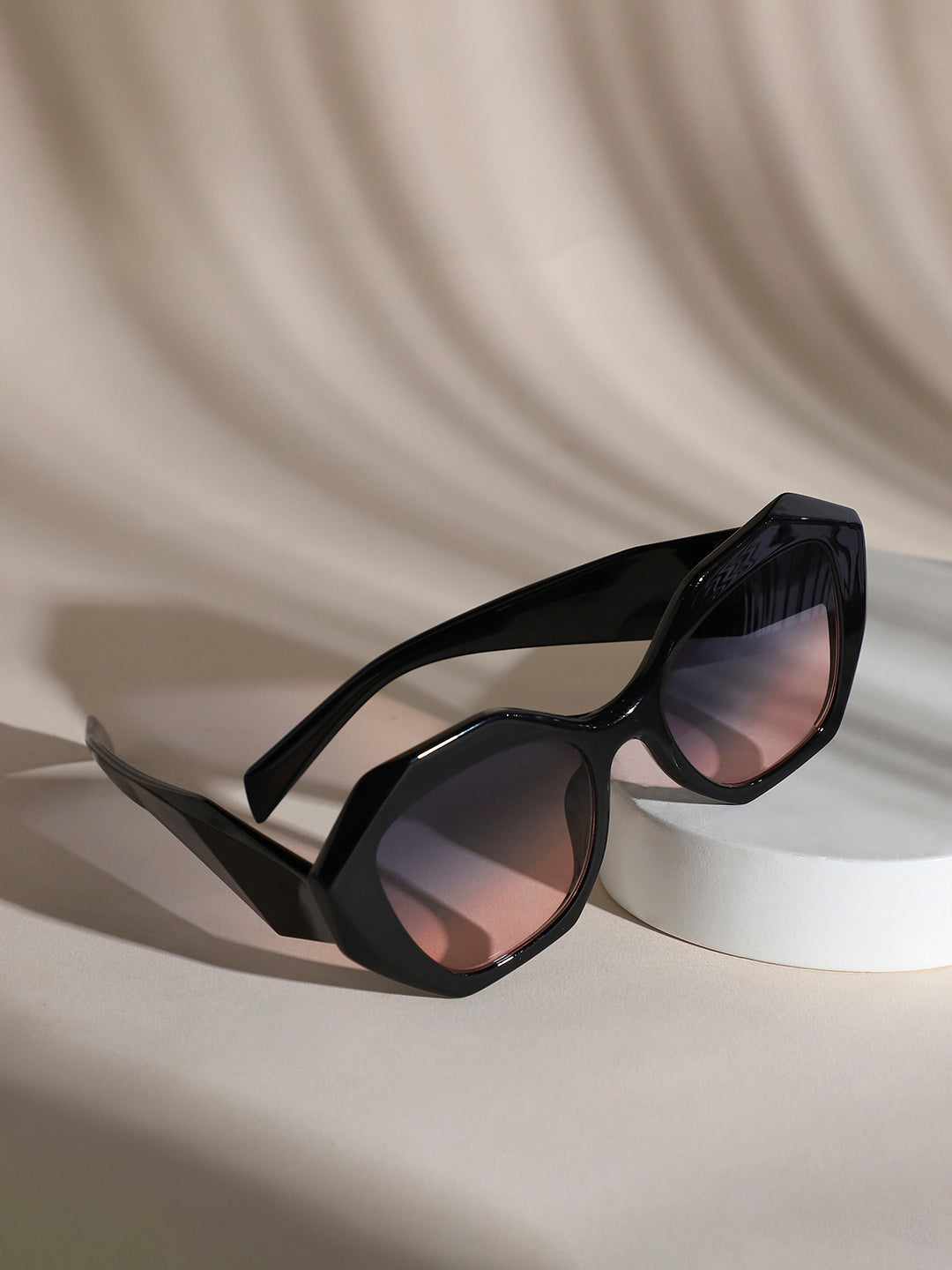 Gradient Oversized Sunglasses - Black