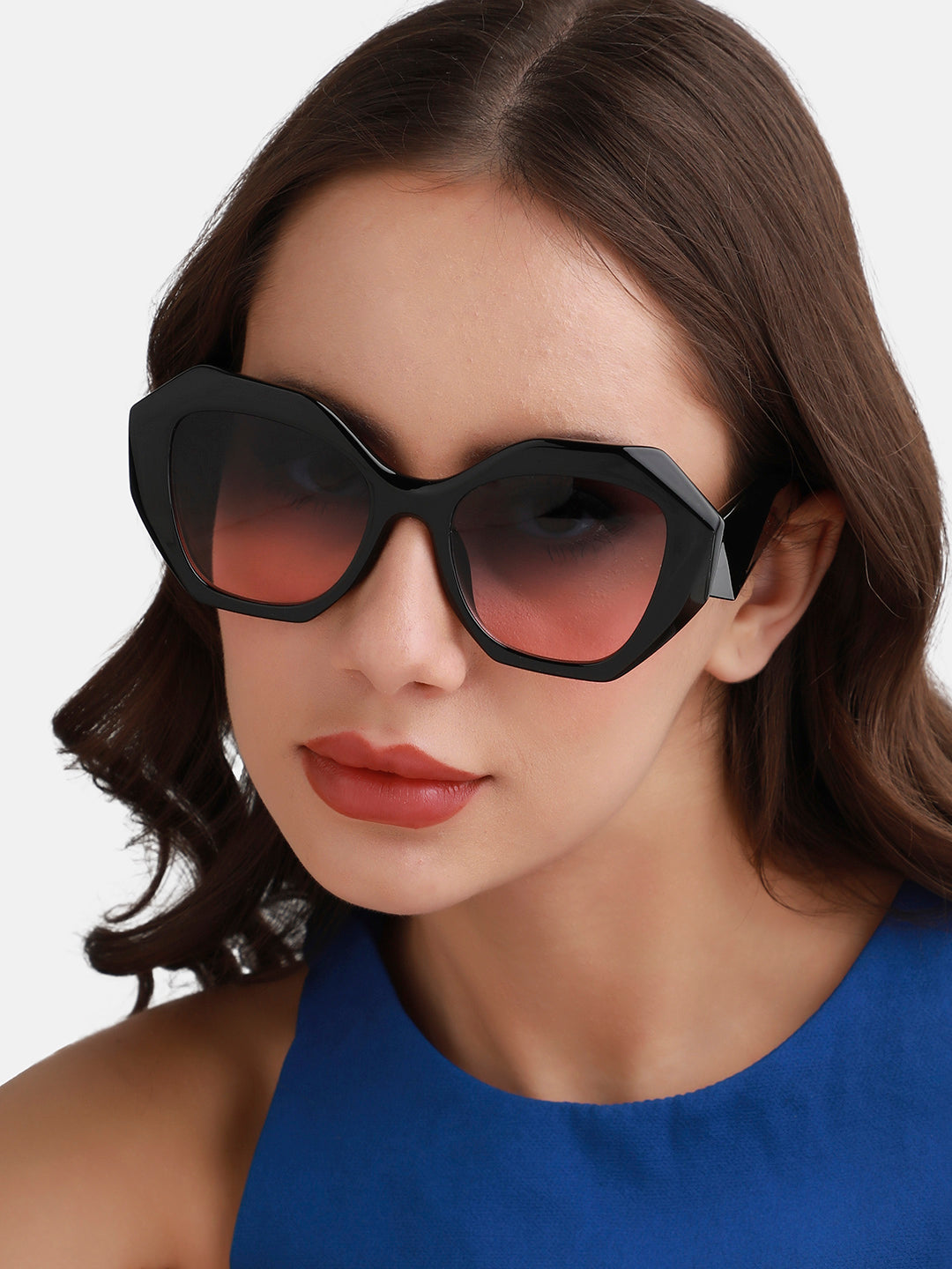 Gradient Oversized Sunglasses - Black