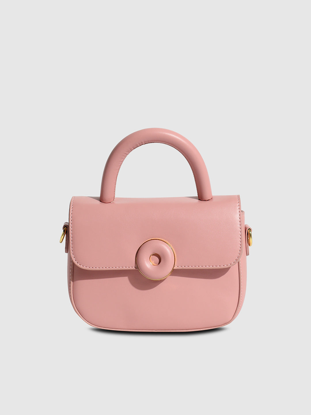 Donut Buckle Handbag - Blush Pink