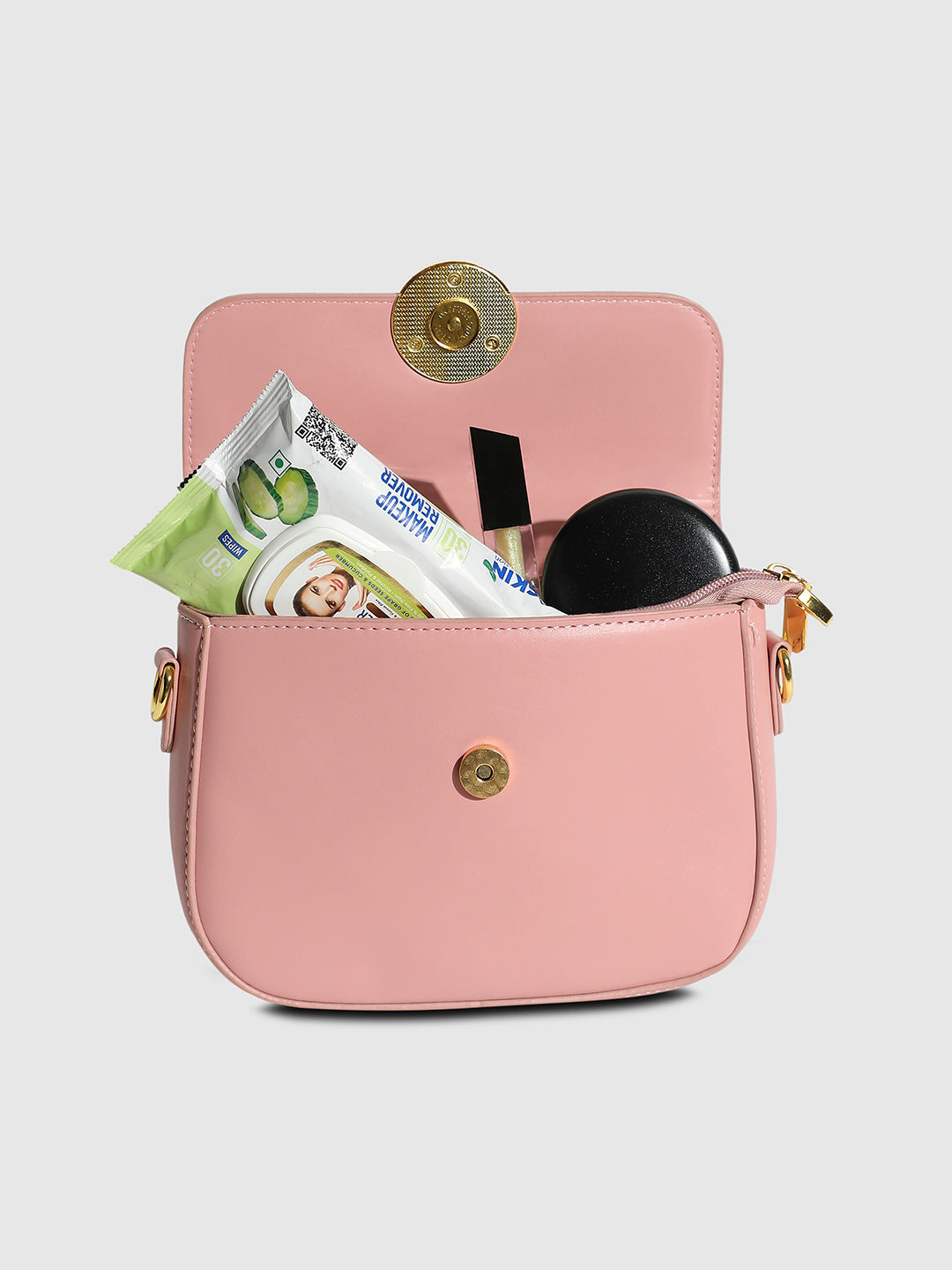 Donut Buckle Handbag - Blush Pink