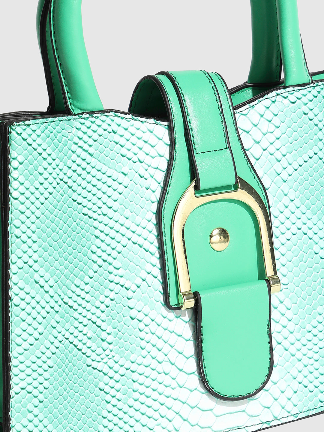 Ombre Croc Handbag - Green