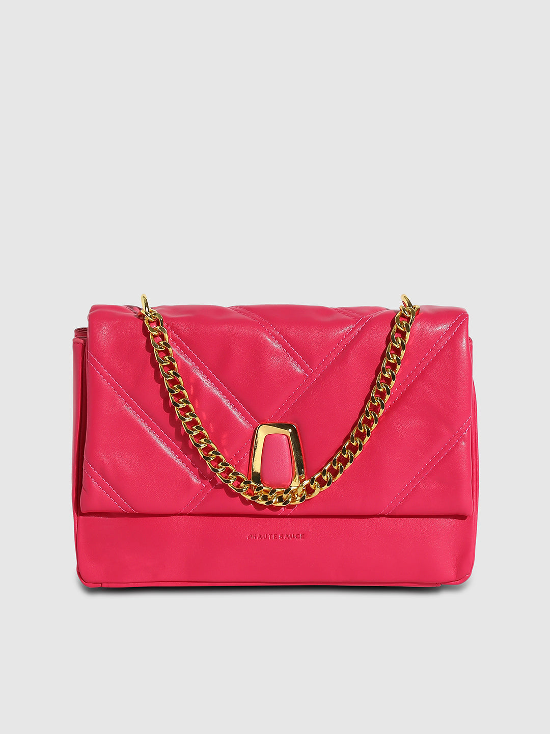 Quilted Chain Handbag - Pink