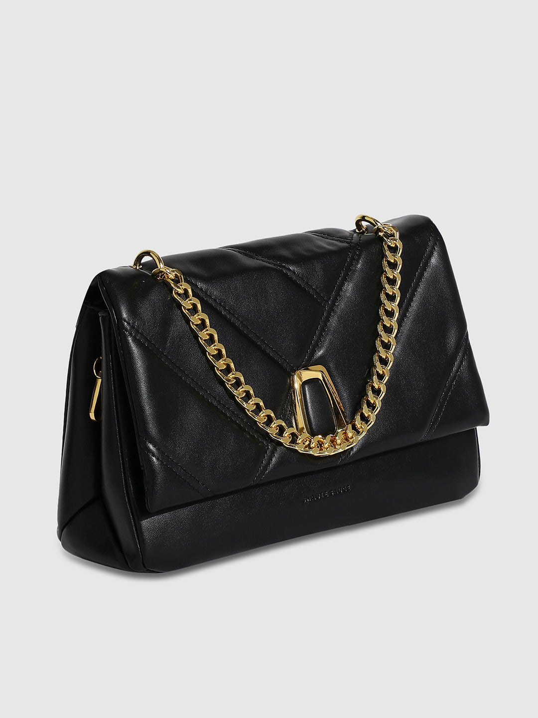 Quilted Chain Handbag - Black