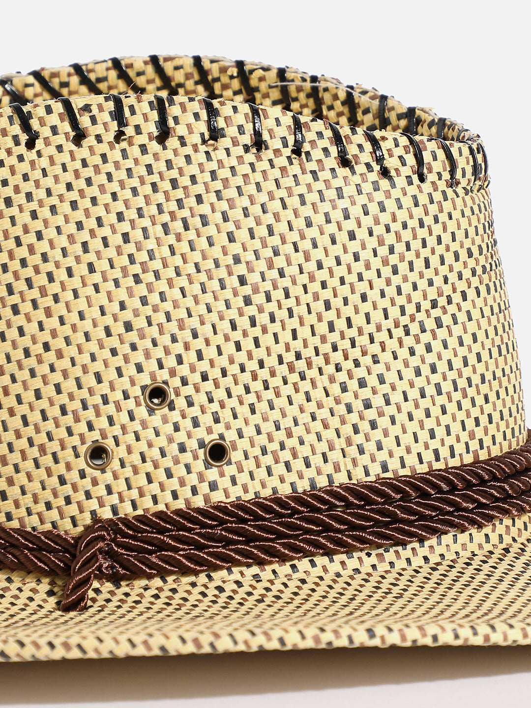 Beige Textured Cowboy Hat