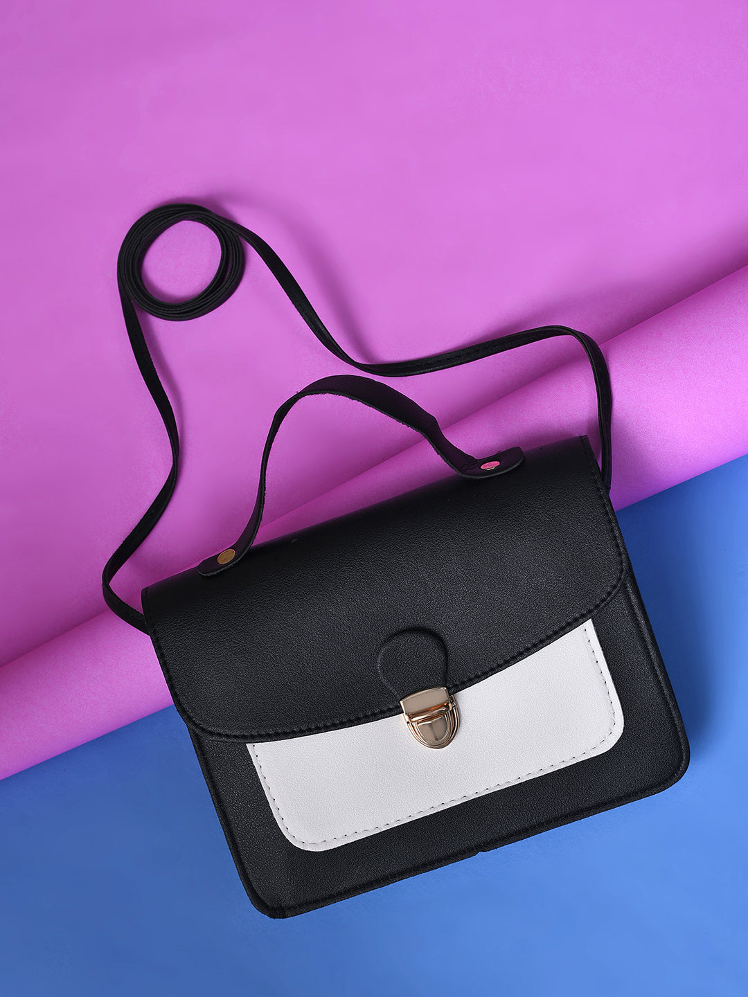 Sirena Black & White Cross Body Bag