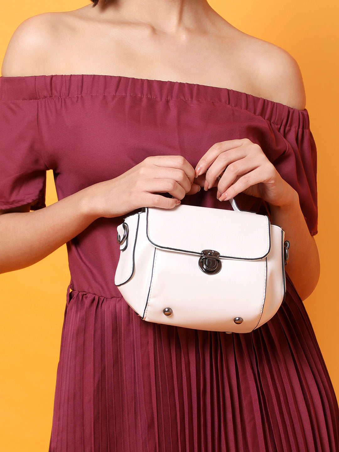 Classy Companion White Cross Body Bag