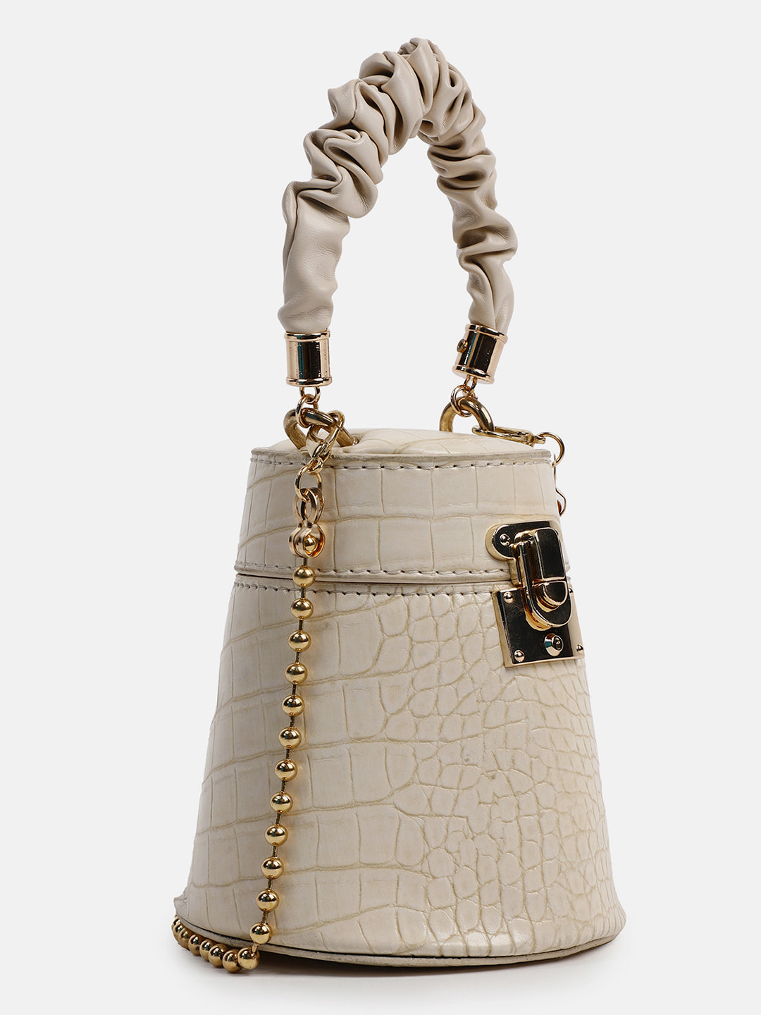 Ripple Cream Bucket Bag