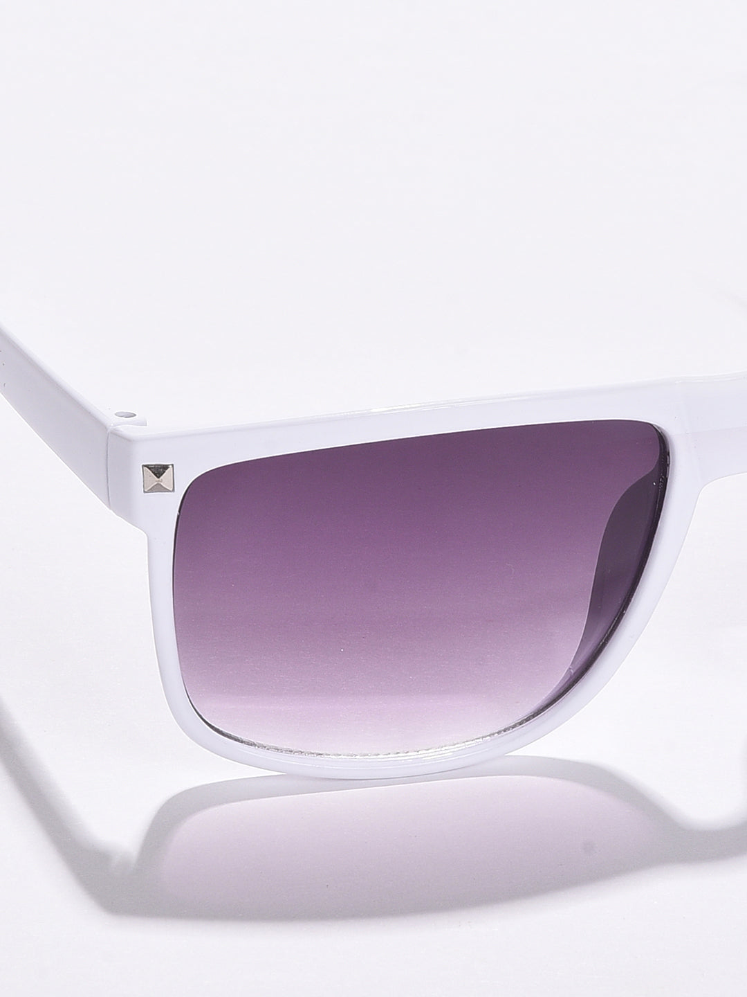 Purple Lens White Wayfarer Sunglasses