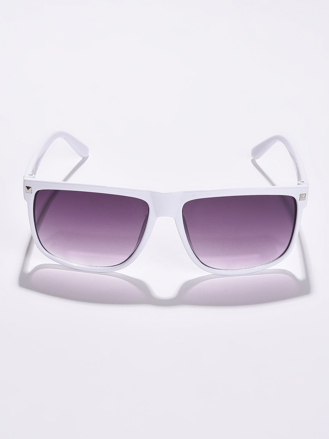 Purple Lens White Wayfarer Sunglasses