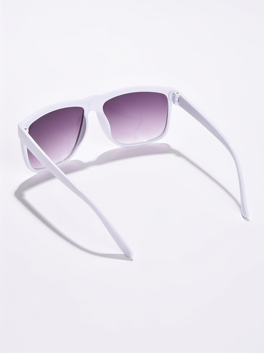 Purple Lens White Wayfarer Sunglasses