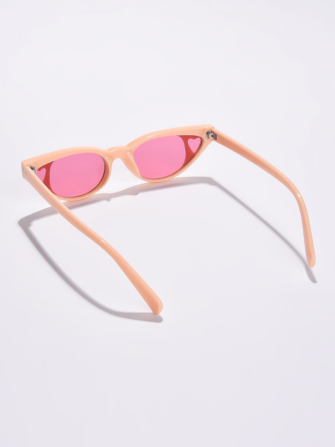 Pink Lens Red Cateye Sunglasses