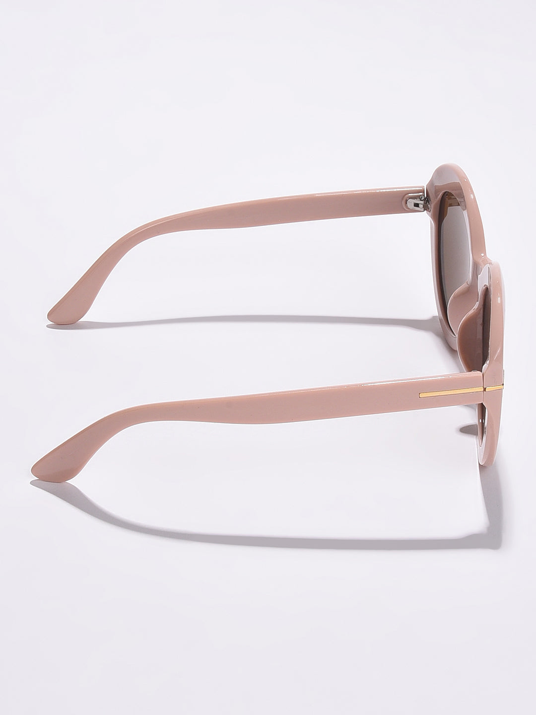 WOMEN BROWN LENS BROWN ROUND SUNGLASSES