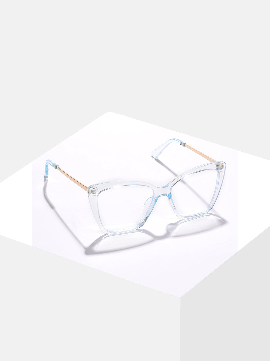 Clear Lens White Cateye Sunglasses