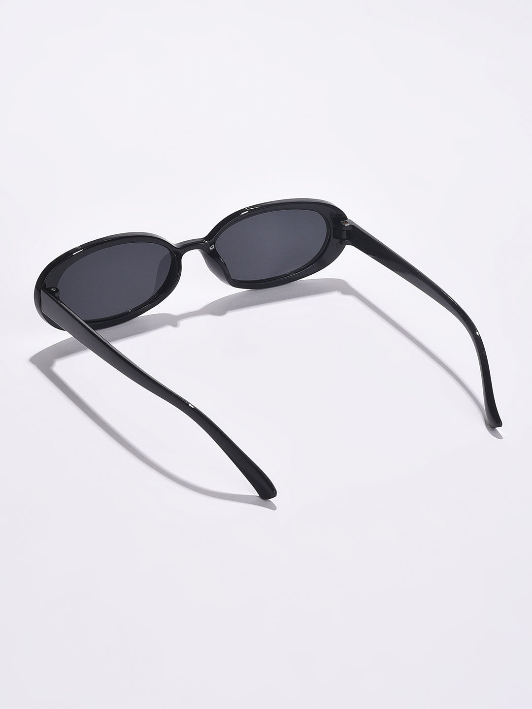 Black Lens Black Oval Sunglasses