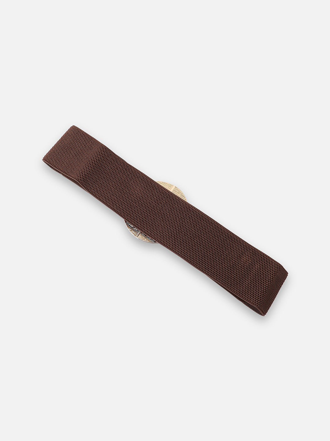 Brown Solid Waist Belt